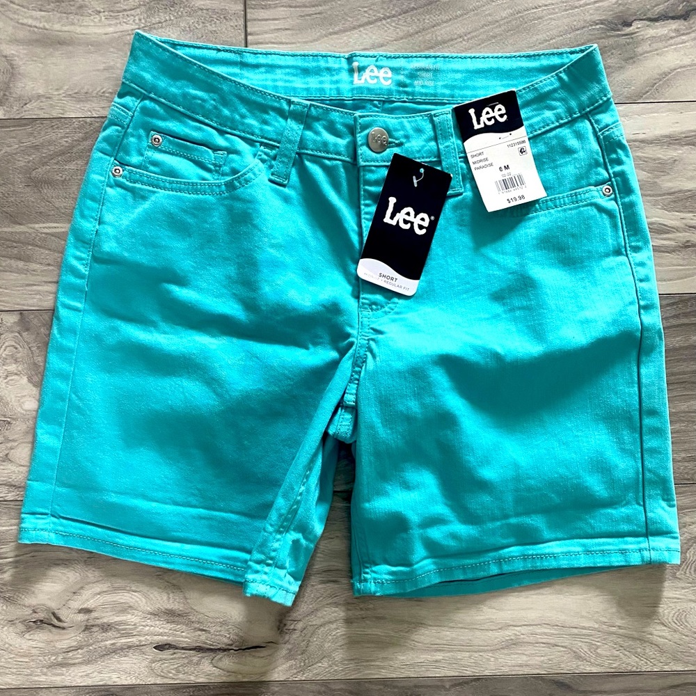 Lee brand teal shorts size 6M